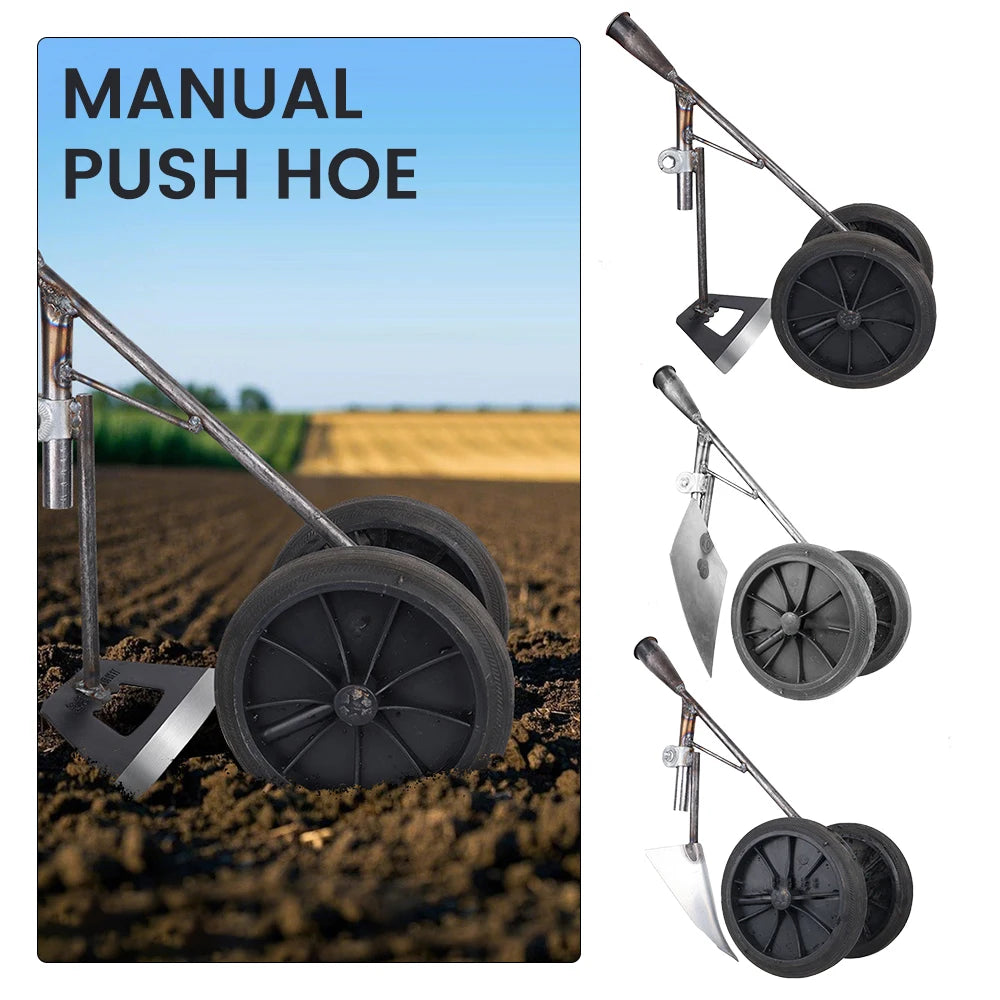 3 in 1 Multifunctional 2Wheels Power-assisted Weeding Scarifying Hoes