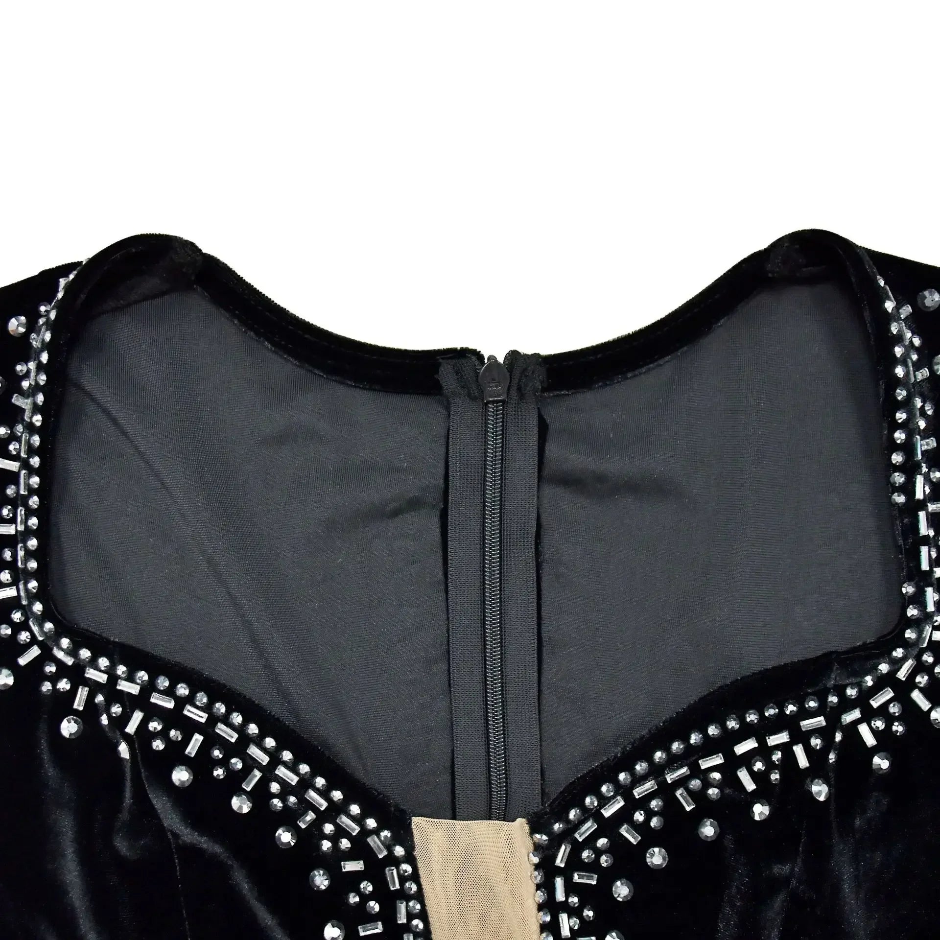 Deep V- Neck Velvet Dress