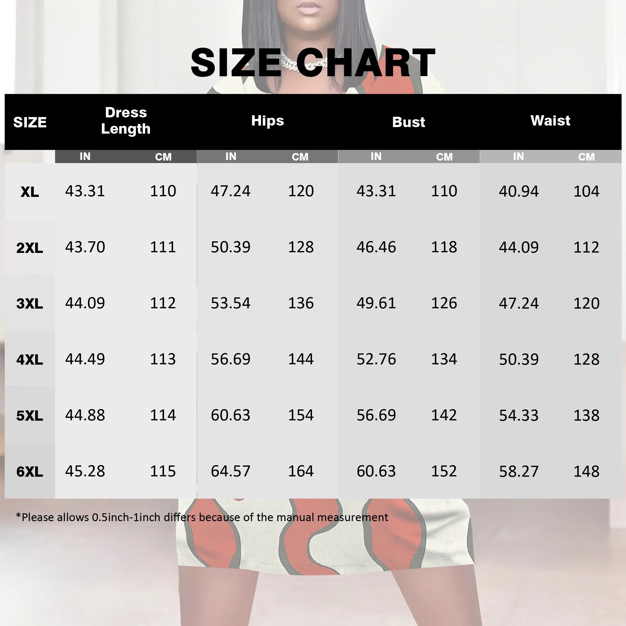 Plus Size Women's Abstract Print Dress XL-6XL, V-Neck Casual Dress for Fun and Bold Look