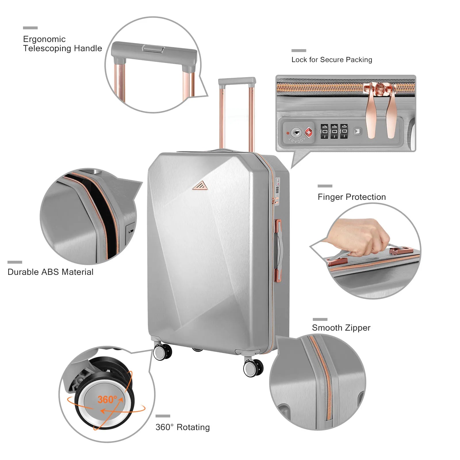 3PCS Hardside Luggage Set
