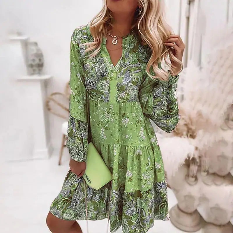 Women's Floral Print Mini Dress