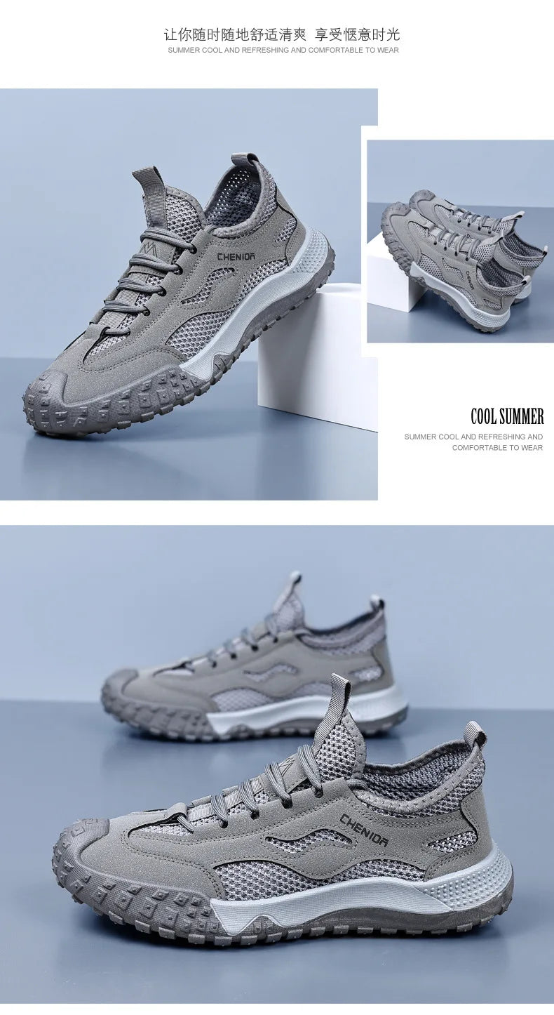 Breathable Hollow Out Mesh Hiking Shoes