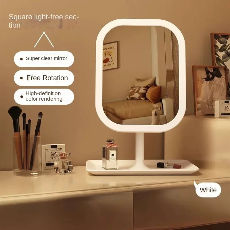 Illuminated makeup mirror