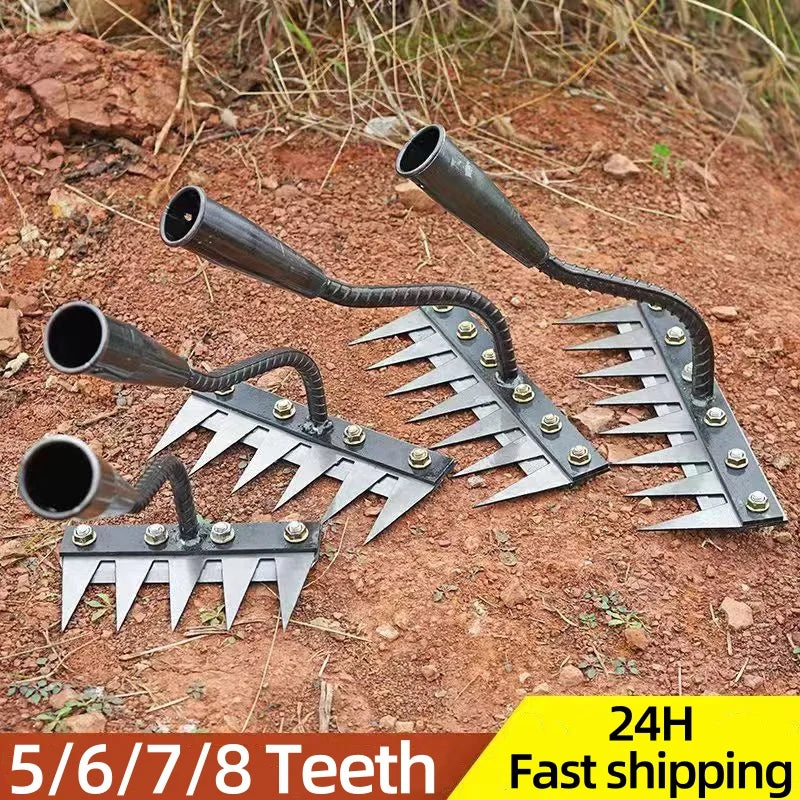 Iron Gardening Hoe Weeding Rake