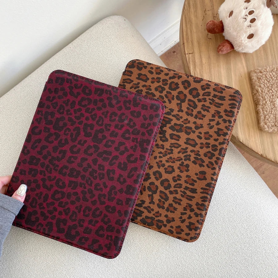 Leather Cover Leopard-print Case