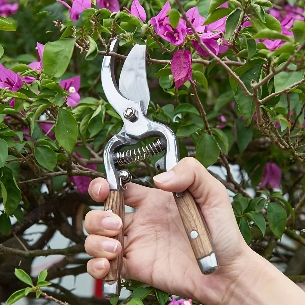1pc Wooden Handle Pruning Shears