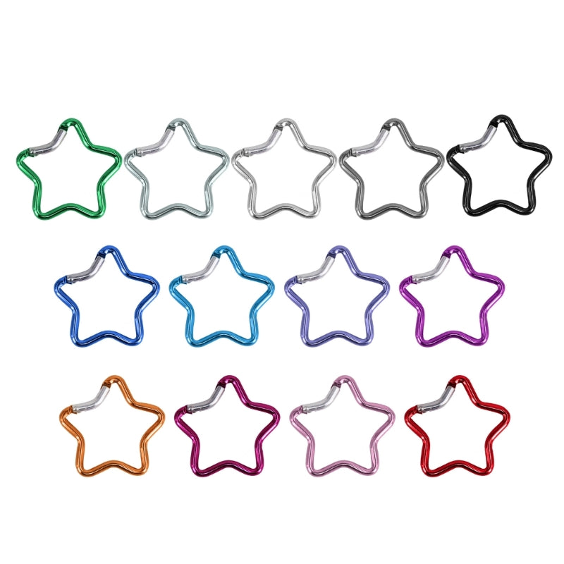 Aluminum Outdoor Star Shaped Spring Locking Carabiner Clip