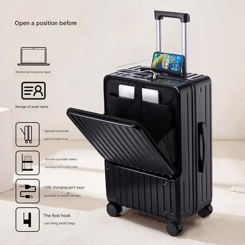Large Capacity Trolley Travel Suitcase
