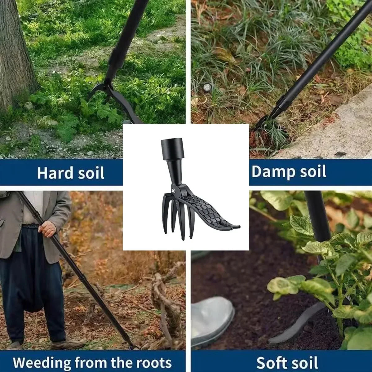 Stand Up Weed Puller Tool