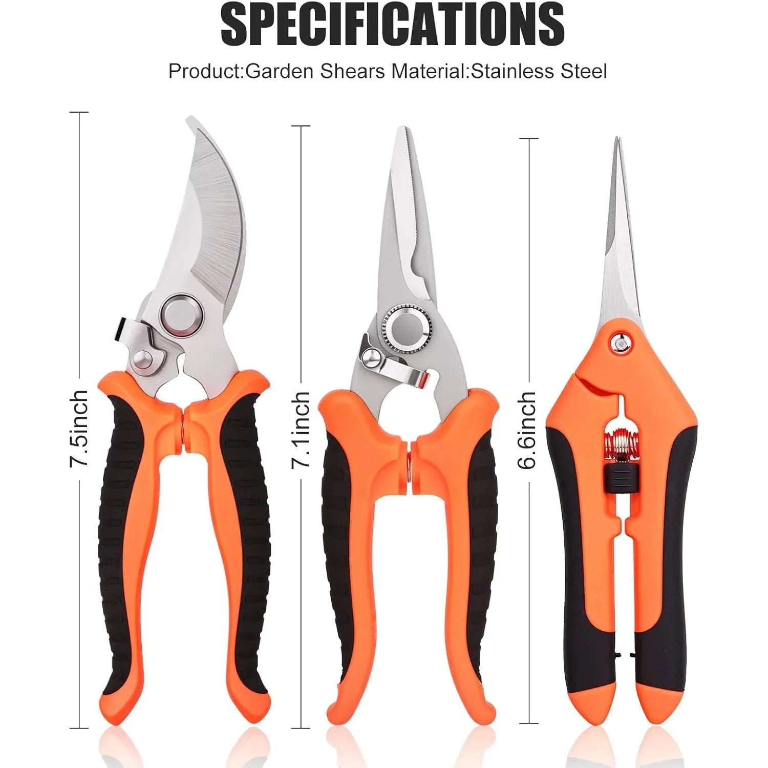 7 pcs garden shears Stainless steel