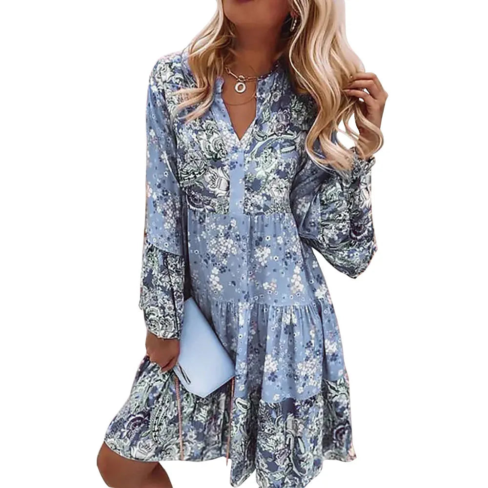 Women's Floral Print Mini Dress