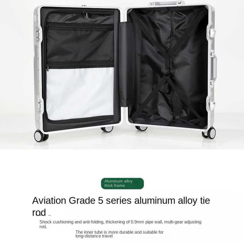 20 inch Aluminum Boarding Box Front Opening Suitcase