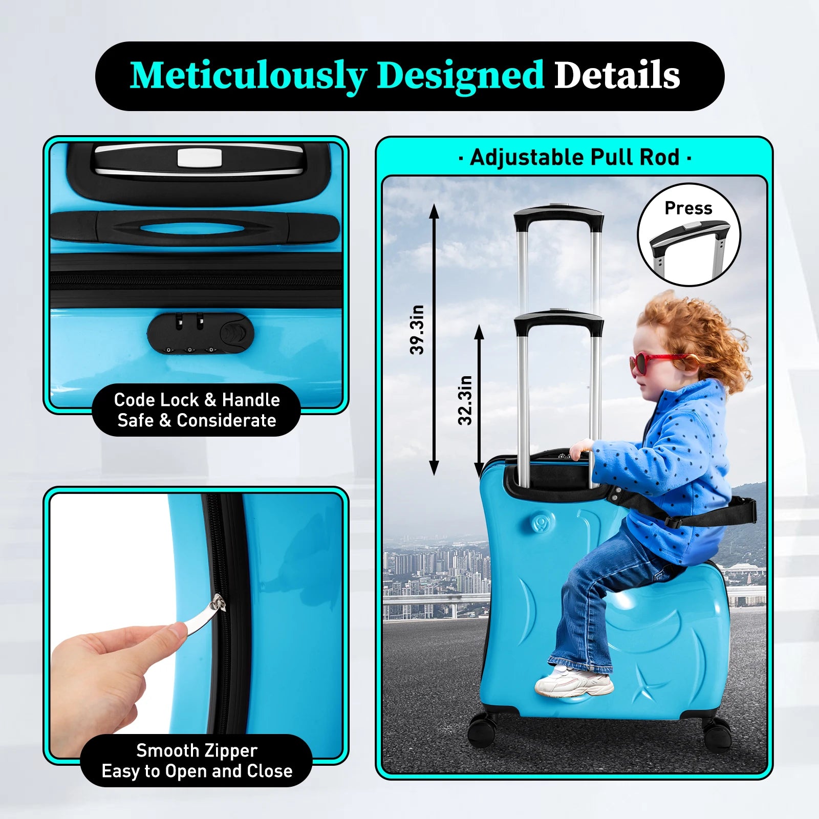 Kids Riding Suitcase