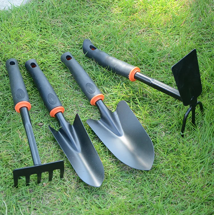 Black Rubber Handle Five Tooth Rake