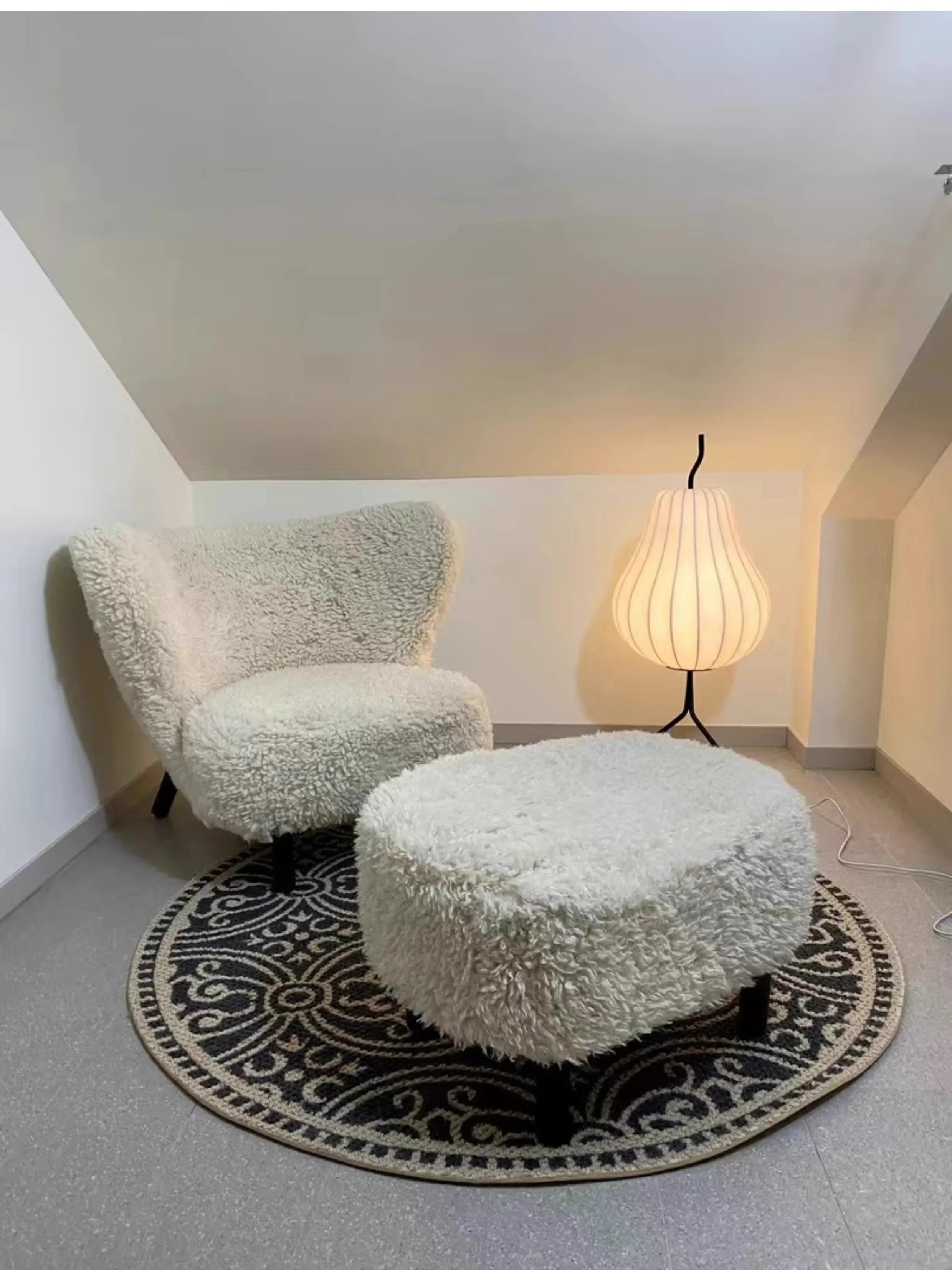 Japanese Style Wabi Sabi Pear Shape Floor Lamp