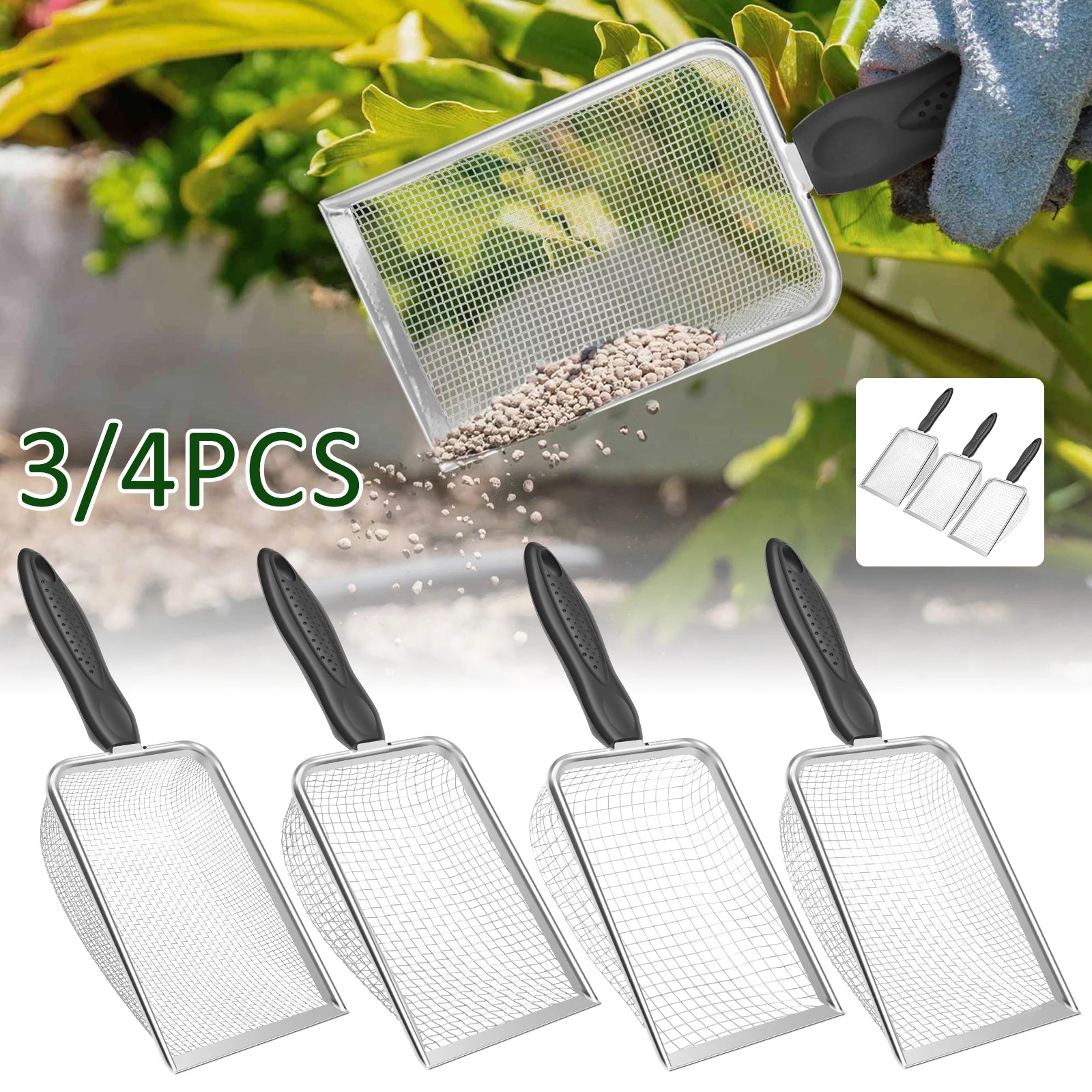 3/4Pcs Gardening Soil Sifters