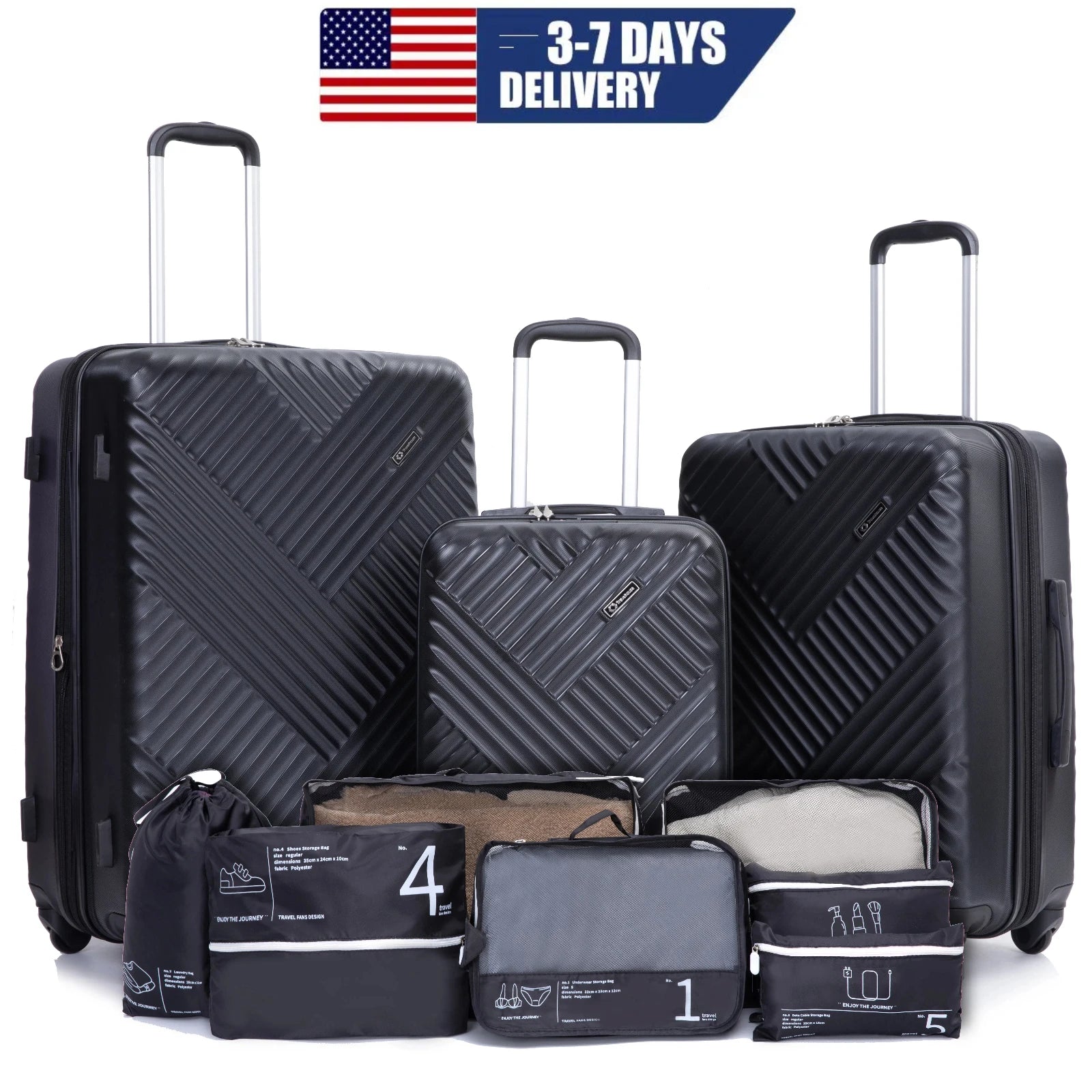 Luggage 3 Piece Suitcase Set