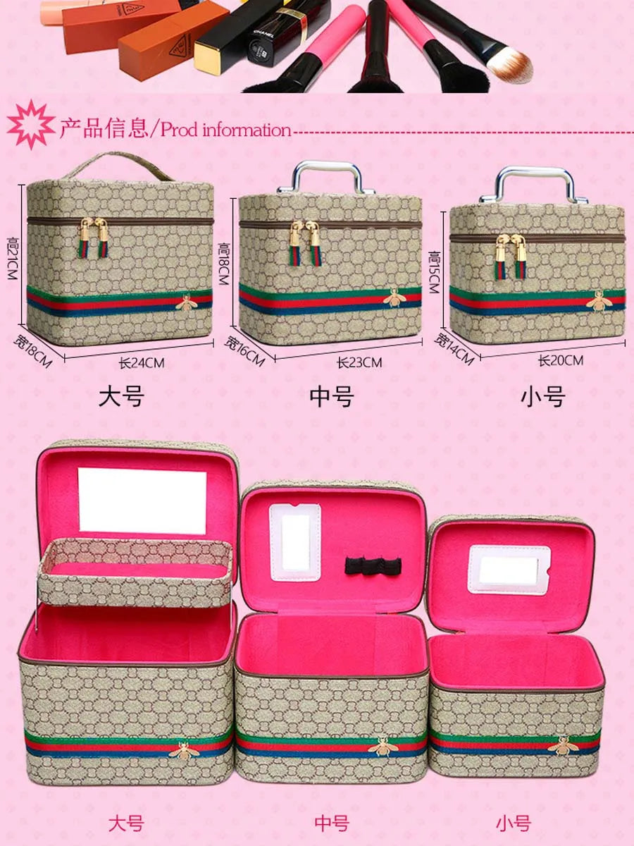 Leather cosmetic case