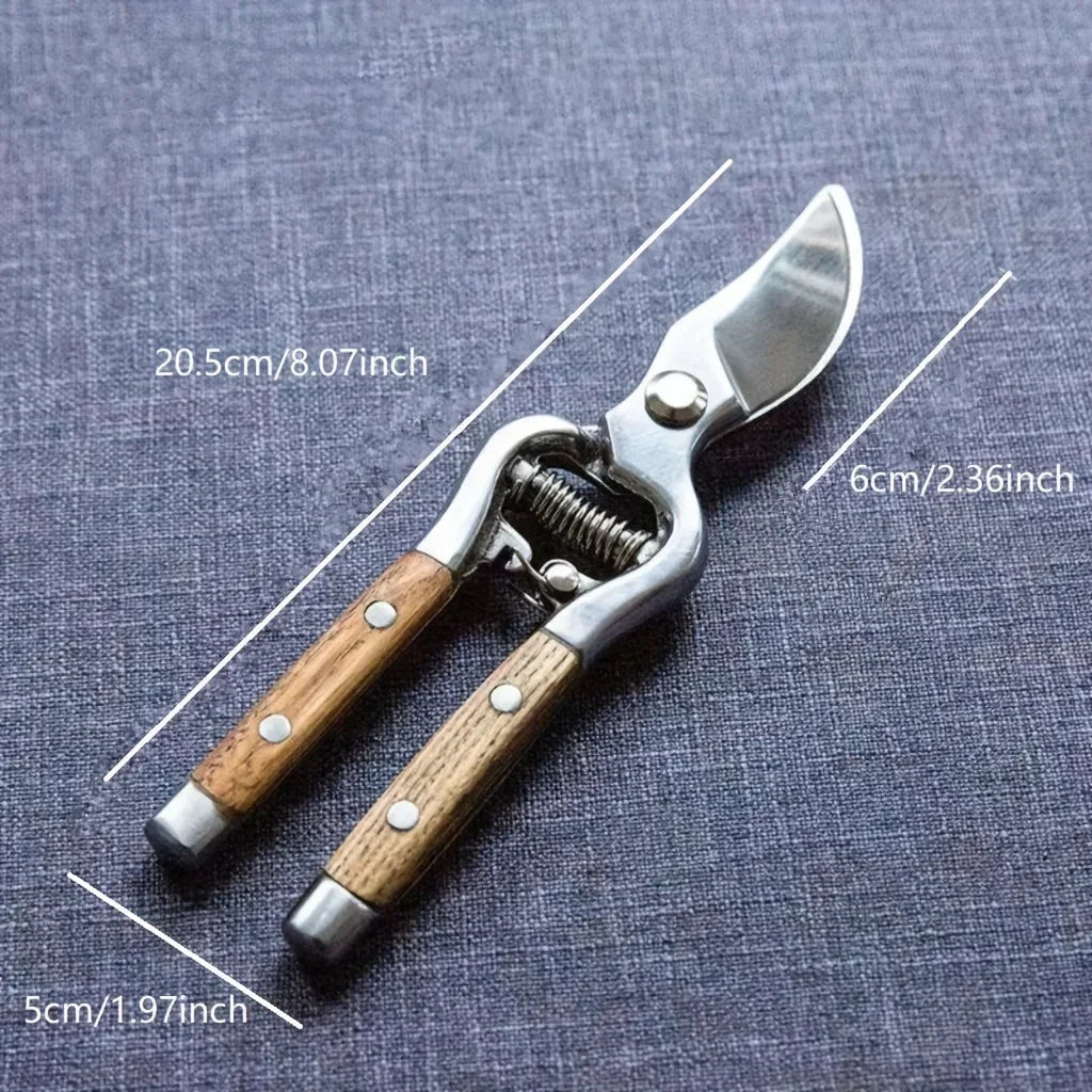 1pc Wooden Handle Pruning Shears