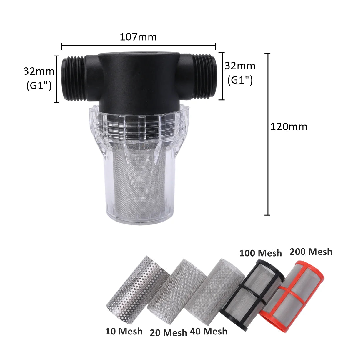 1pc Thread Stainless Steel Water Filter