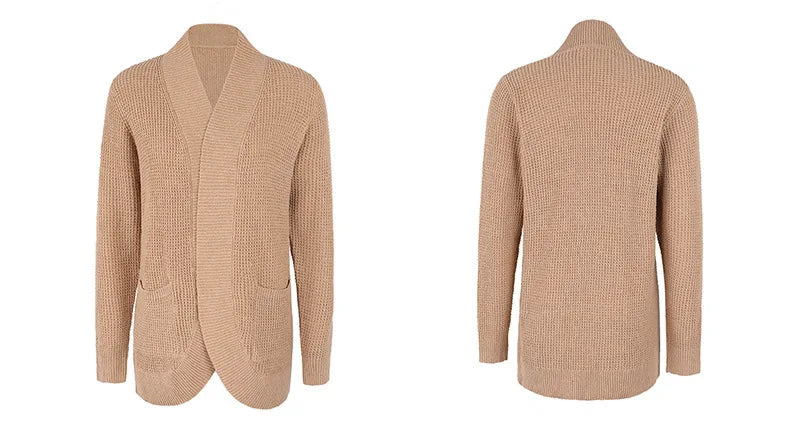 Autumn Long Cardigan Women Jumper Fashion Loose Coat Ladies Knitted Outerwear Ropa Mujer Clothes Woman Sweater Jacket Pull Femme