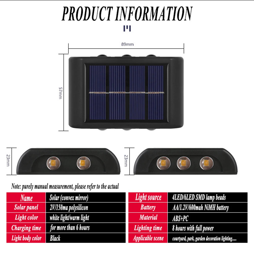 Outdoor Solar Wall Lamp