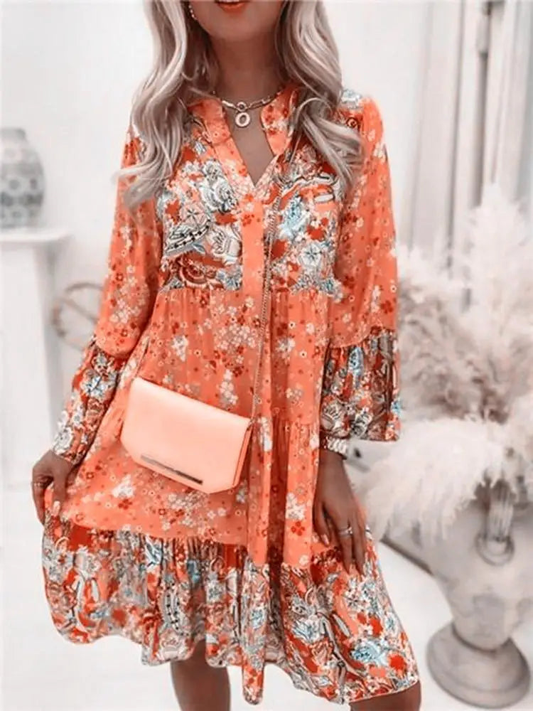 Women's Floral Print Mini Dress