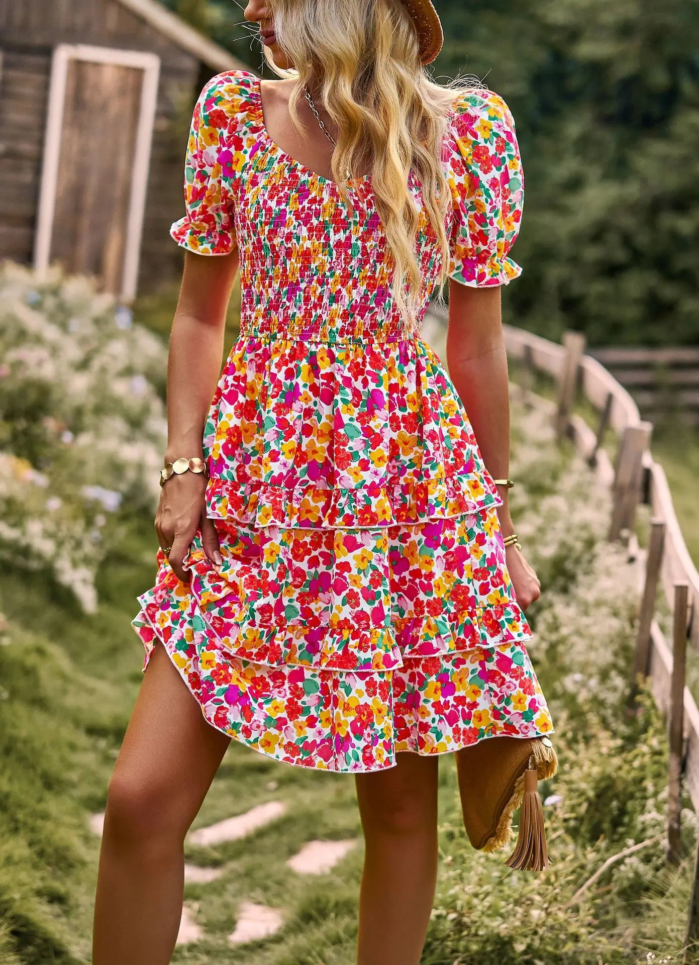 Women's Flower Print Dress