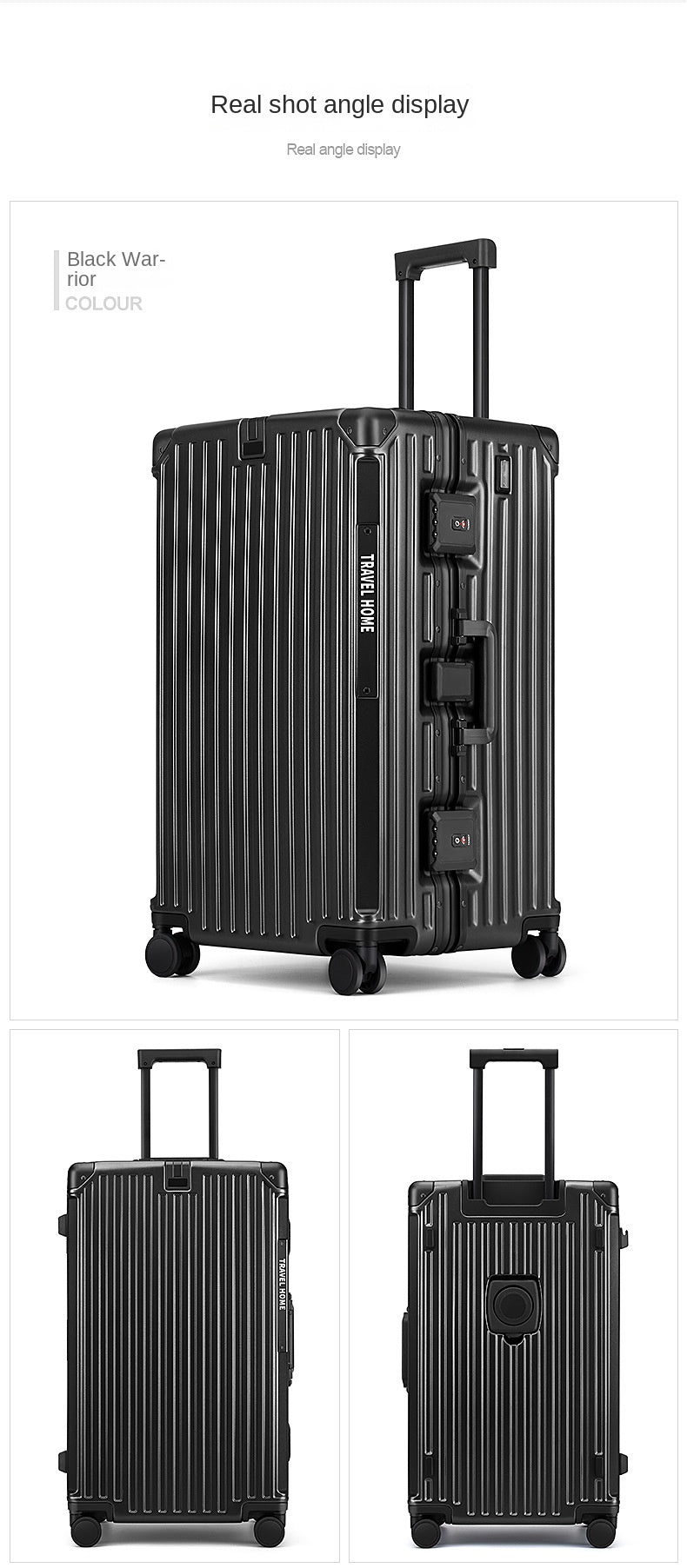 Large Capacity Aluminum Frame Trolley Luggage