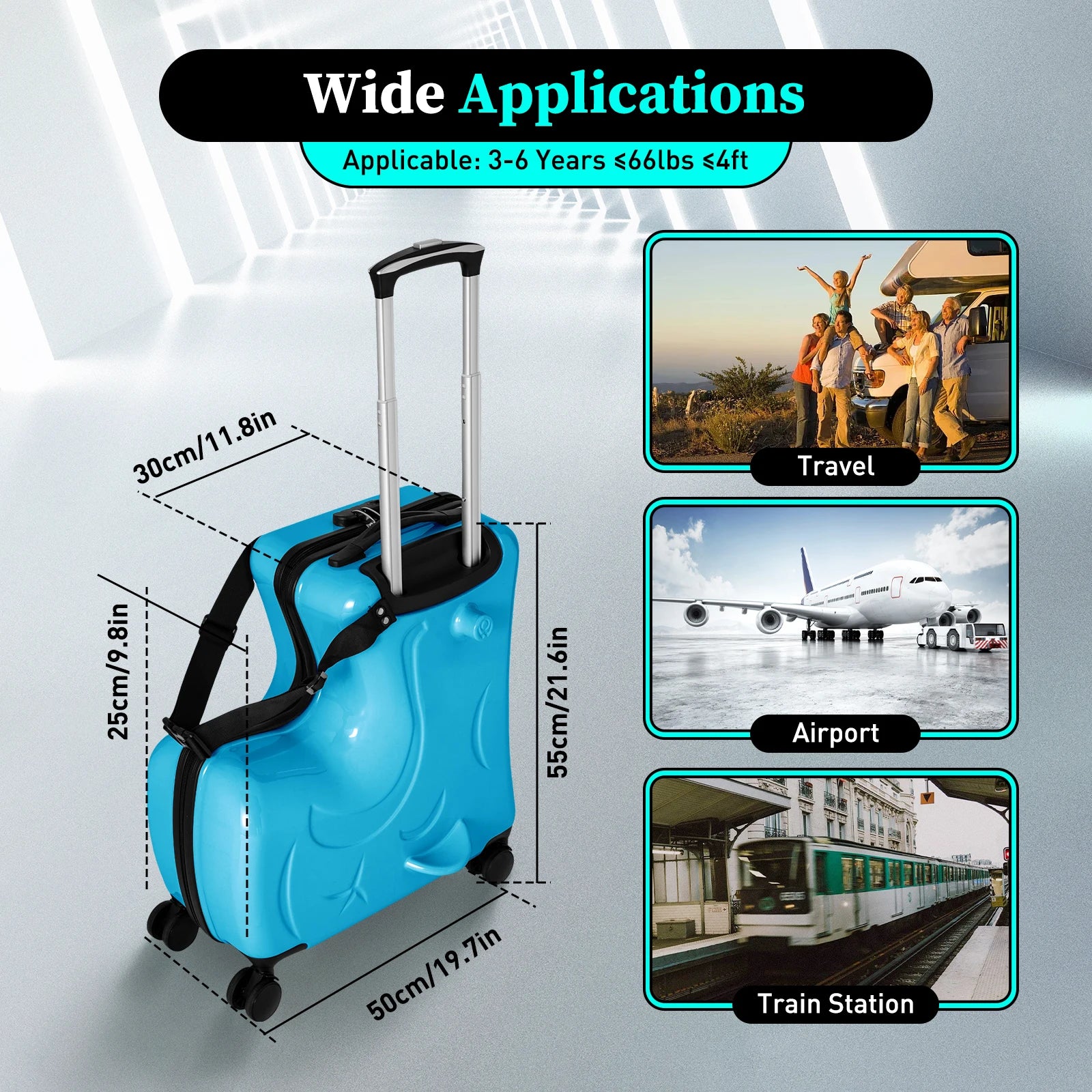 Kids Riding Suitcase
