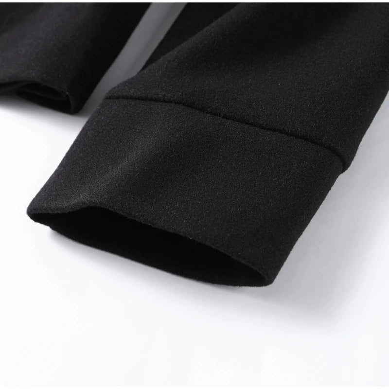 Stand Collar Women Winter Woolen Coats 2025 Spring Single Breasted Loose Female Long Sleeve Jacket Office Lady Street Short Coat