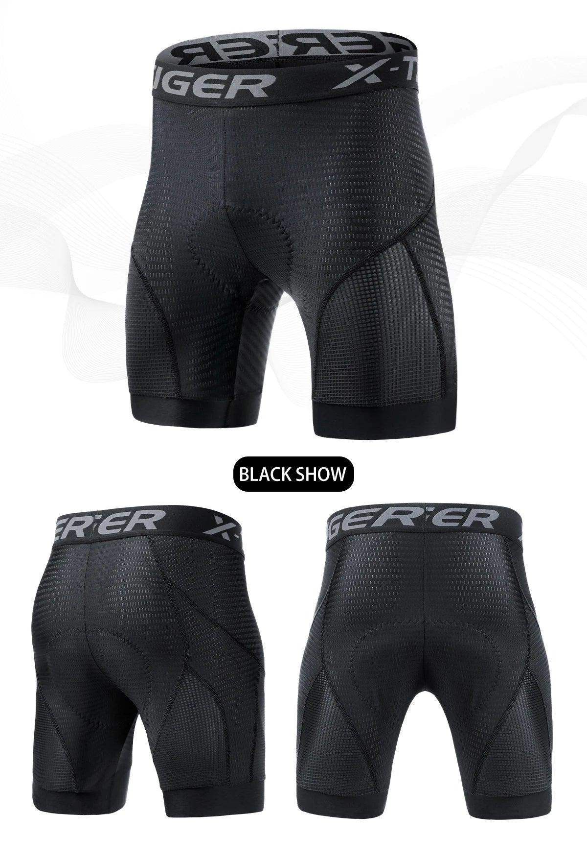 Mesh Cycling Underwear Gel Pad Shockproof MTB Bike Shorts