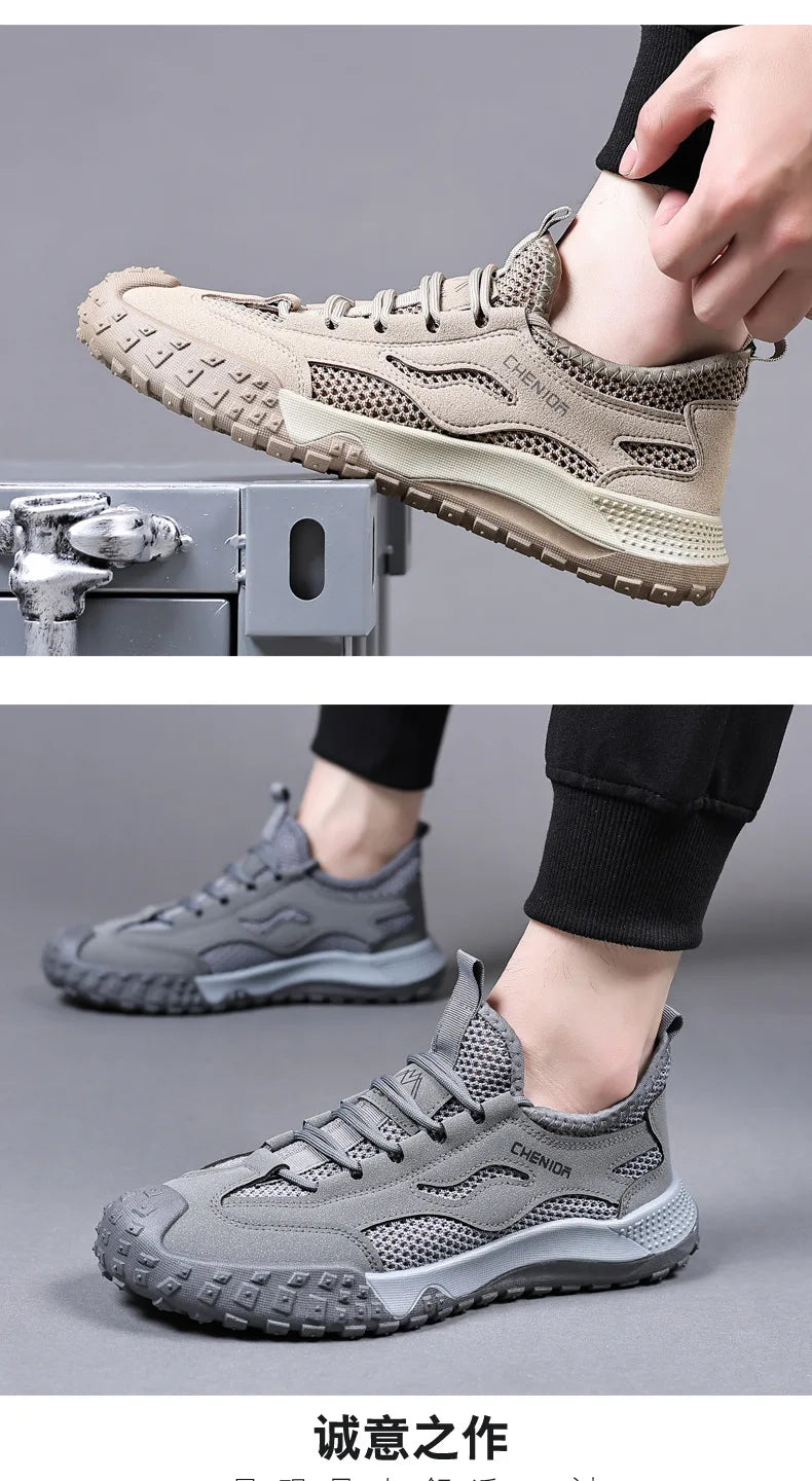 Breathable Hollow Out Mesh Hiking Shoes