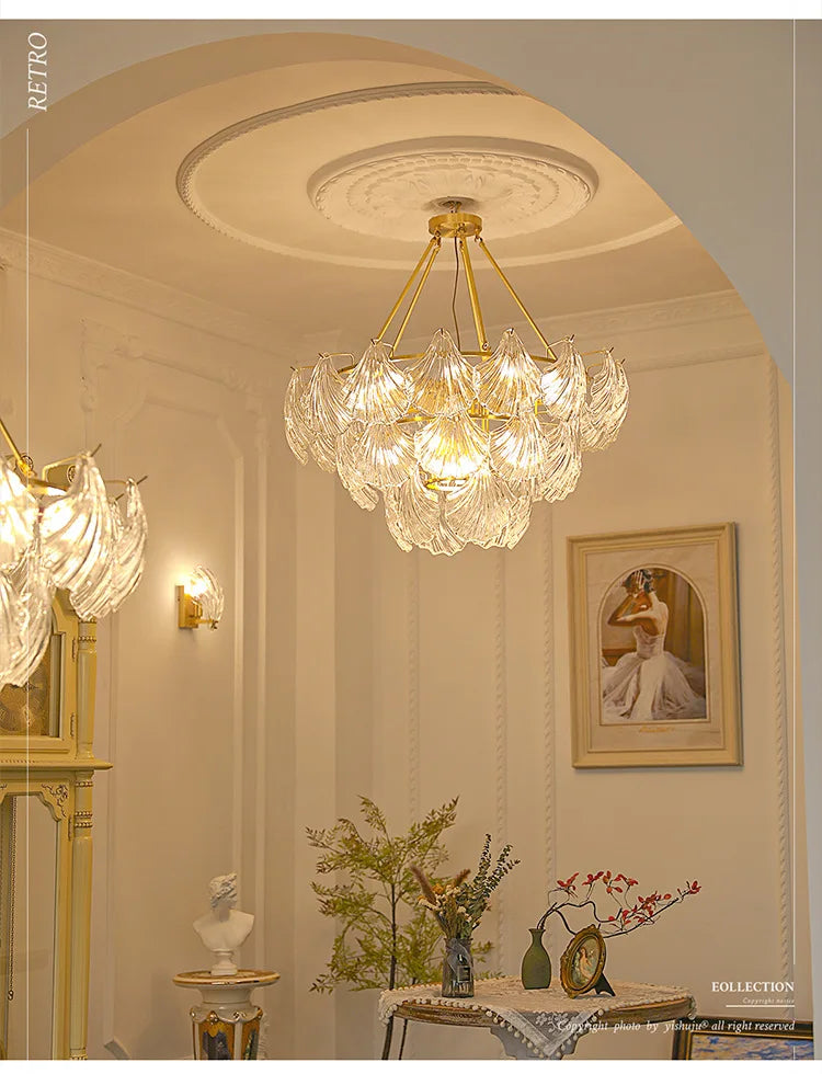France Retro Pendant Crystal Chandelier