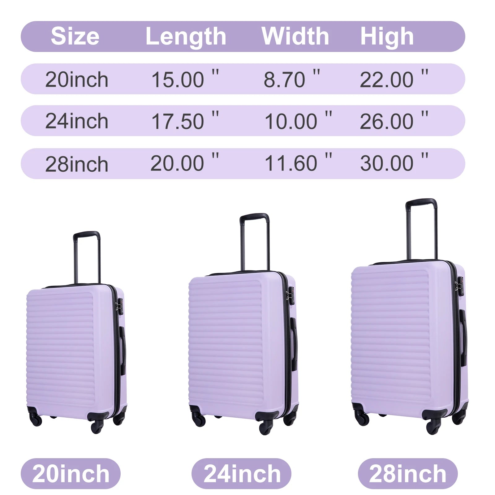 20 inch Lightweight Carry on Luggage