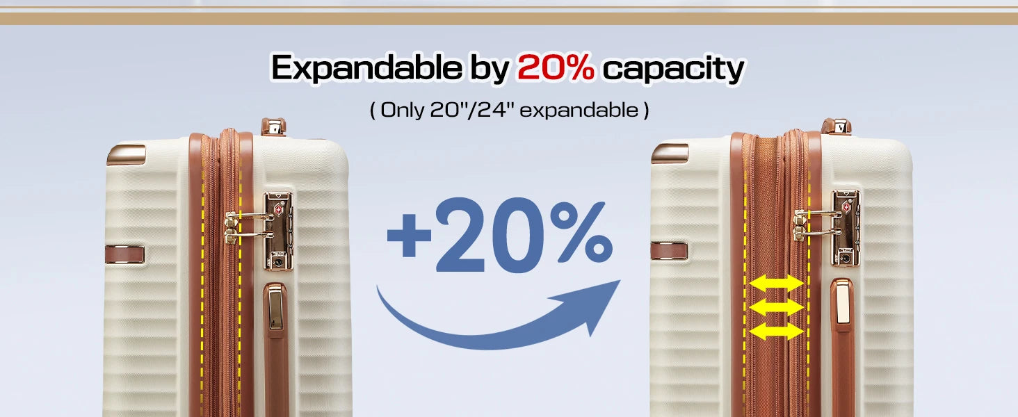 Expandable Luggage Sets 5 Piece