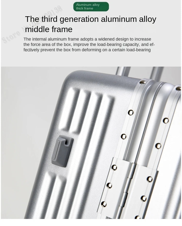 20 inch Aluminum Boarding Box Front Opening Suitcase