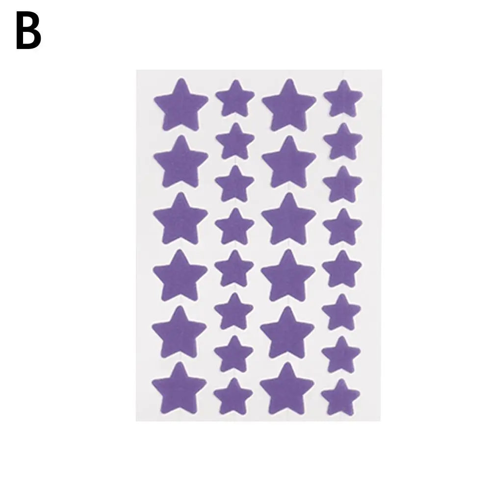 28Pcs Colorful Cute Star Shaped Acne Treatment Sticker