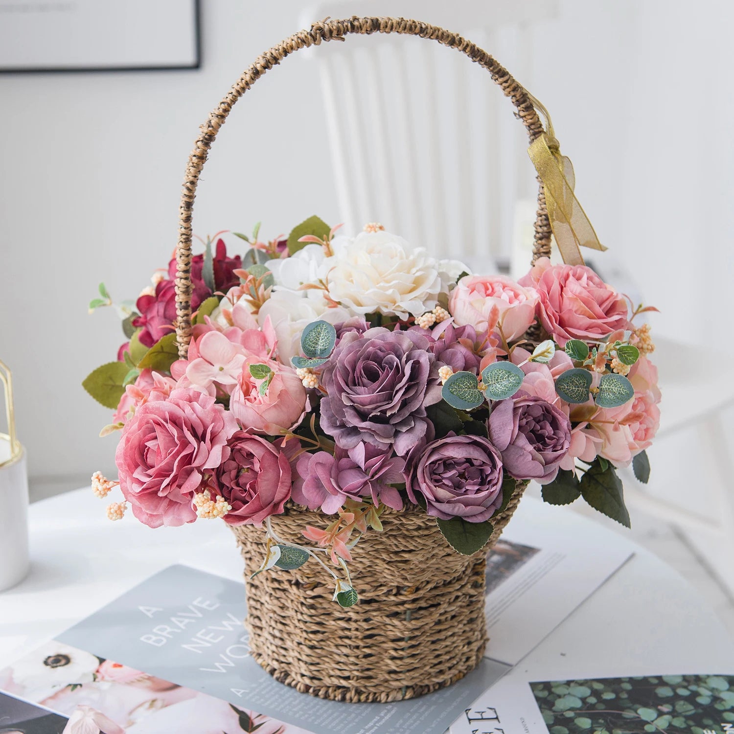 10PCS Artificial Peony Flowers
