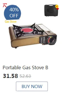 Portable Camping Folding Removable Wood Table Gas Stove