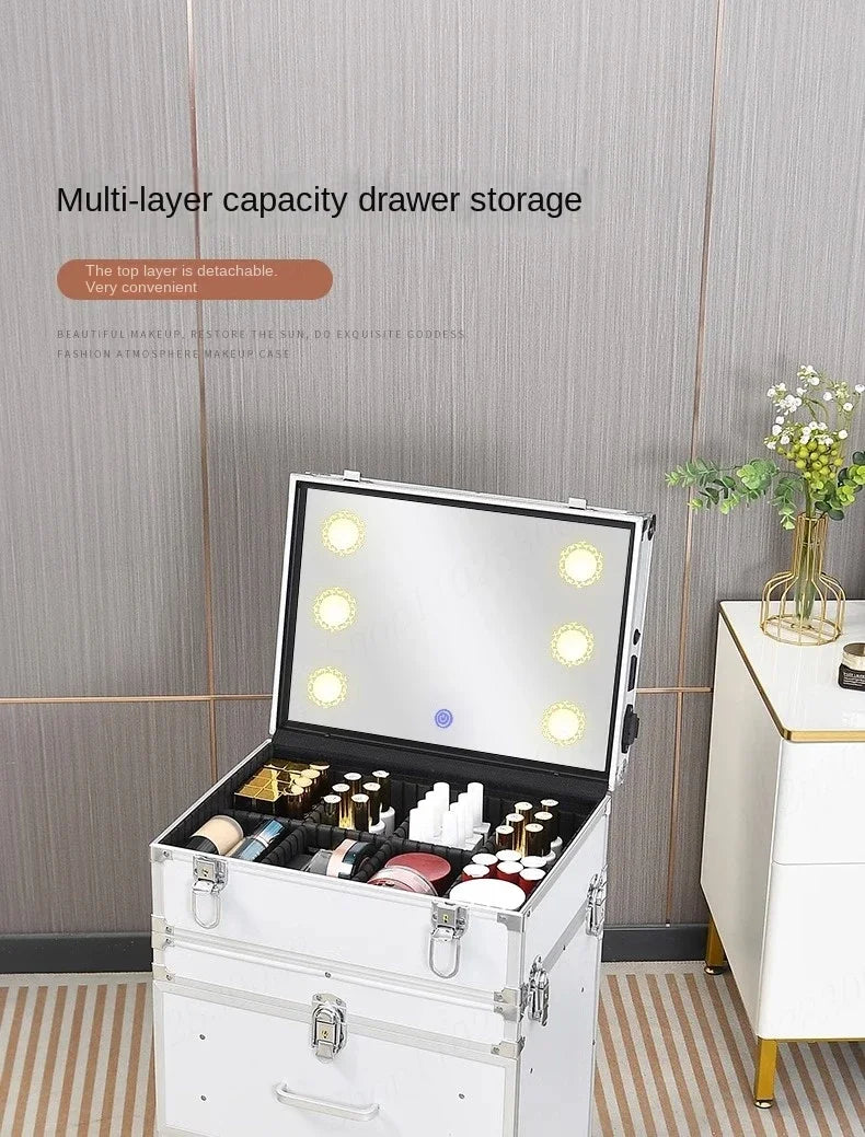 3-in-1 Makeup Rolling Luggage
