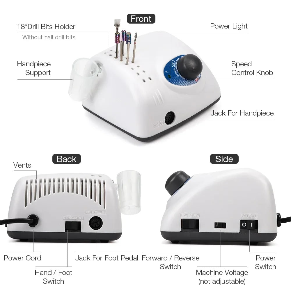 65W Nail Drills Manicure Machine