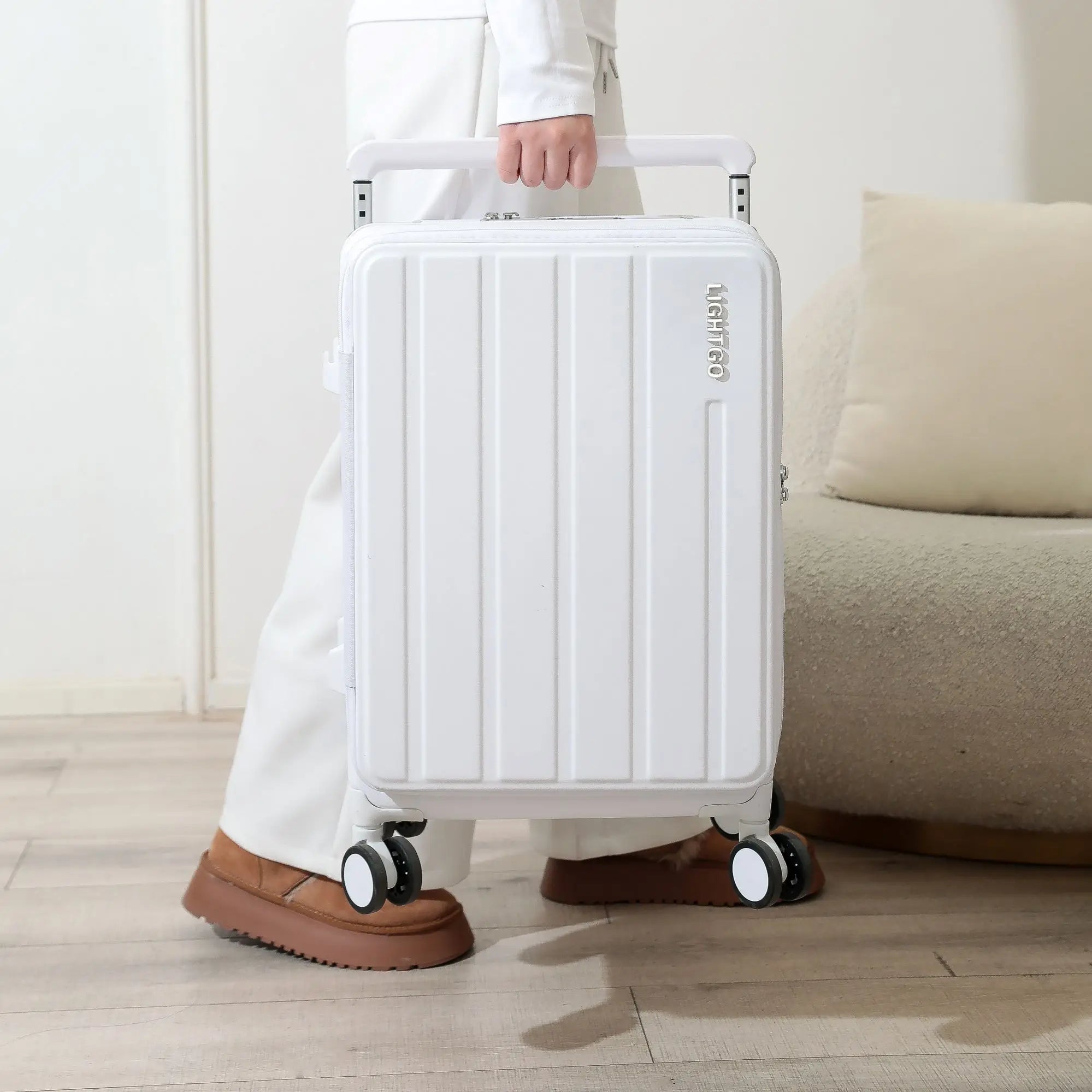 Lock Rapid-Charging Ports Luggage