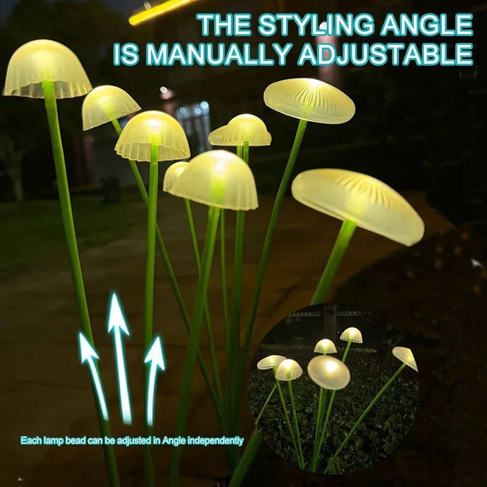 LED Solar Jellyfish Mushroom Fairy Lights