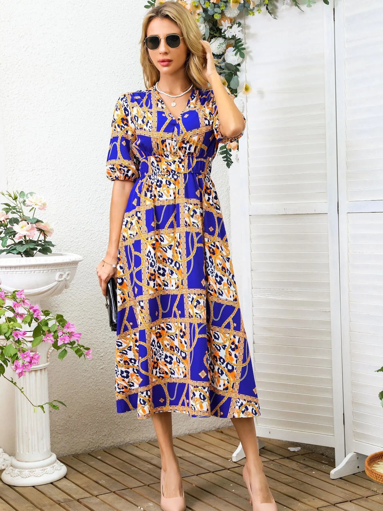 Women's Spring Floral Print Dress