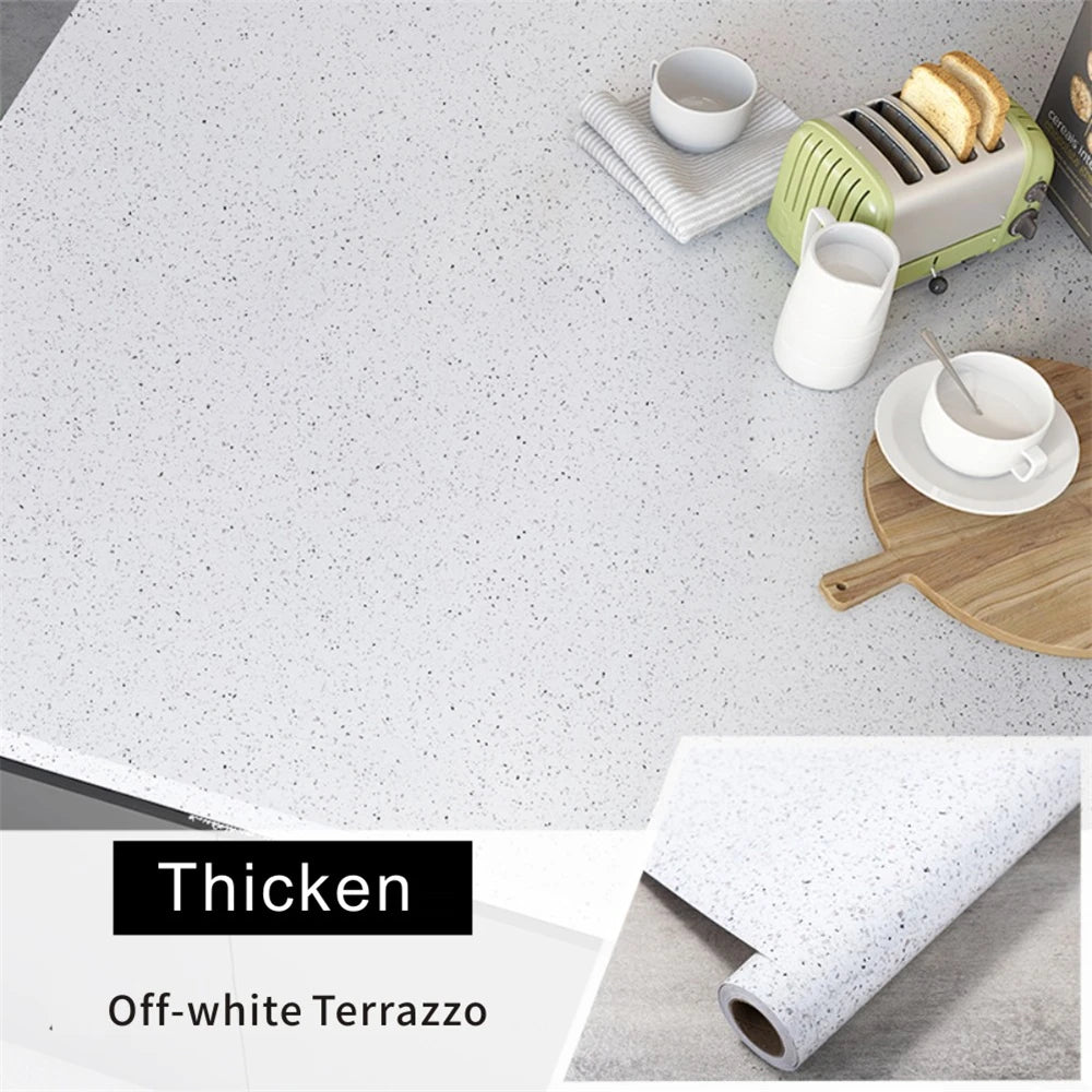 Waterproof Oil-Proof Terrazzo Countertop Wallpaper
