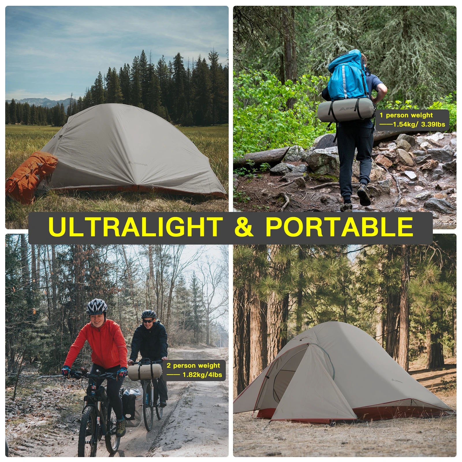 Nylon Waterproof Camping Tent Backpack