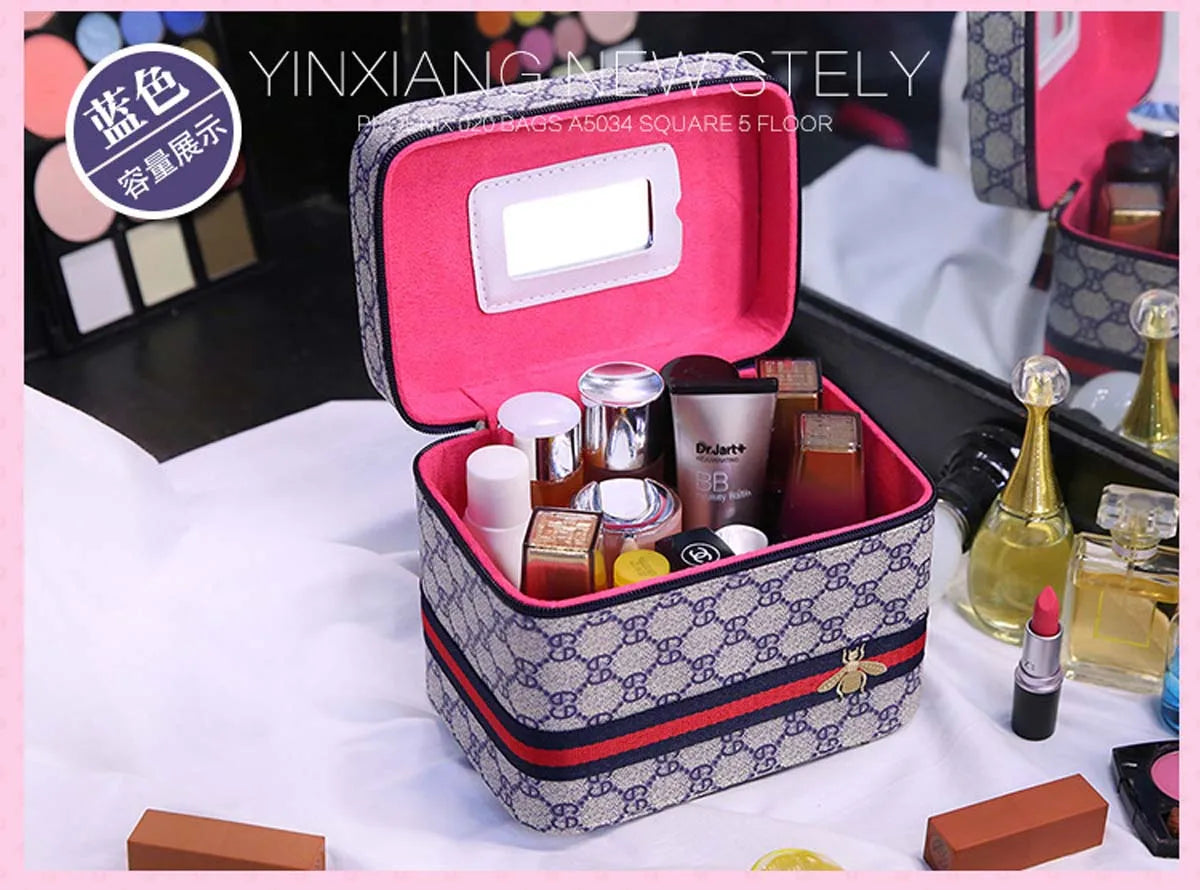 Leather cosmetic case
