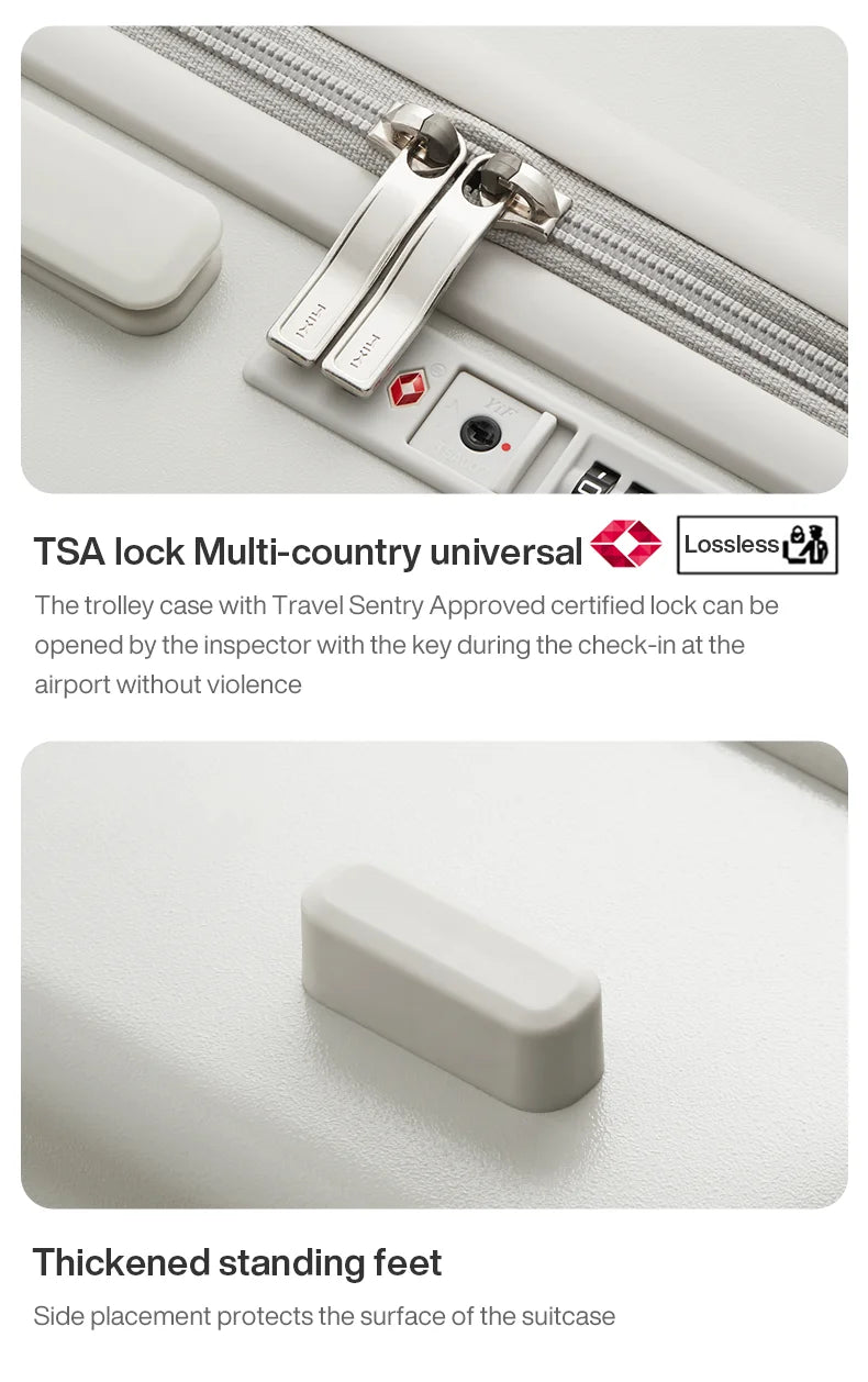 Carry On Luggage with Cup Phone Holder