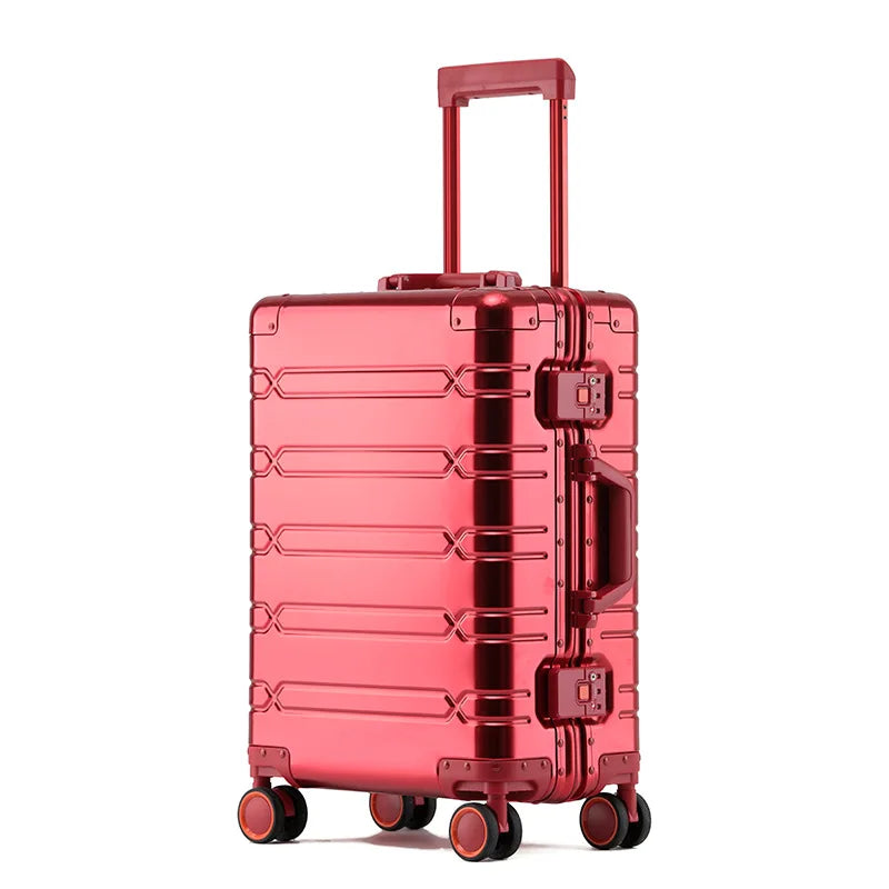 All-aluminum-magnesium alloy trolley suitcase